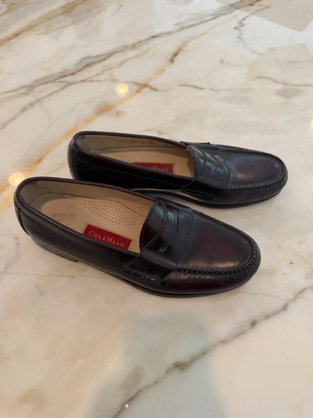Cole Haan Pinch Penny Loafers | Burgundy Leather | Size 9 D